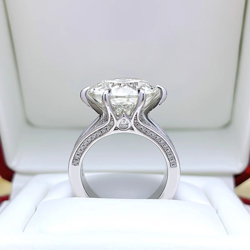 Karat Imitation Moissanite Big Diamond Eight Rings