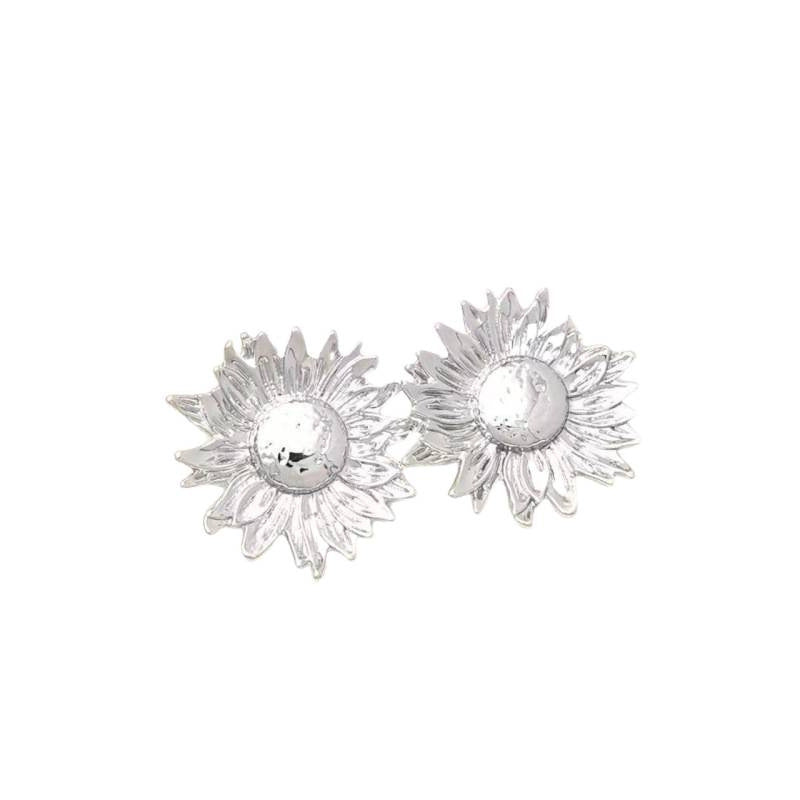 Sun Flower Ear Light Luxury High-grade Metal Earrings