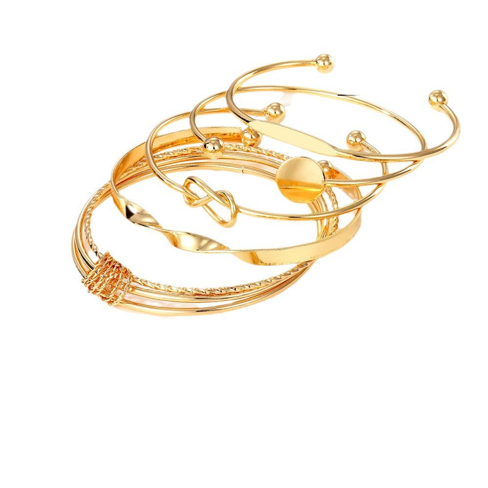 Simple Chain Fashion Mix Match Open-ended Twin Bracelets