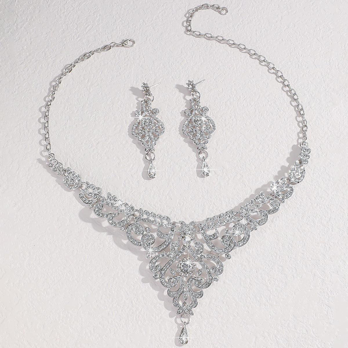 Vintage Court Style Two-piece Bridal Wedding Suit High Jewelry Set