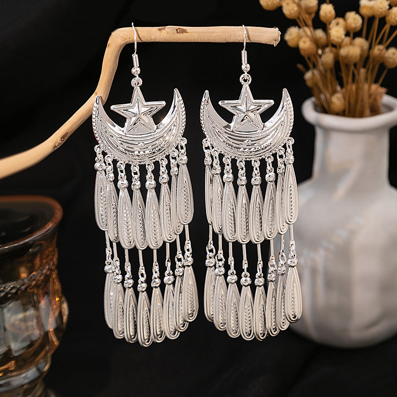 Bohemian Long Tassel Retro Ethnic Style Earrings