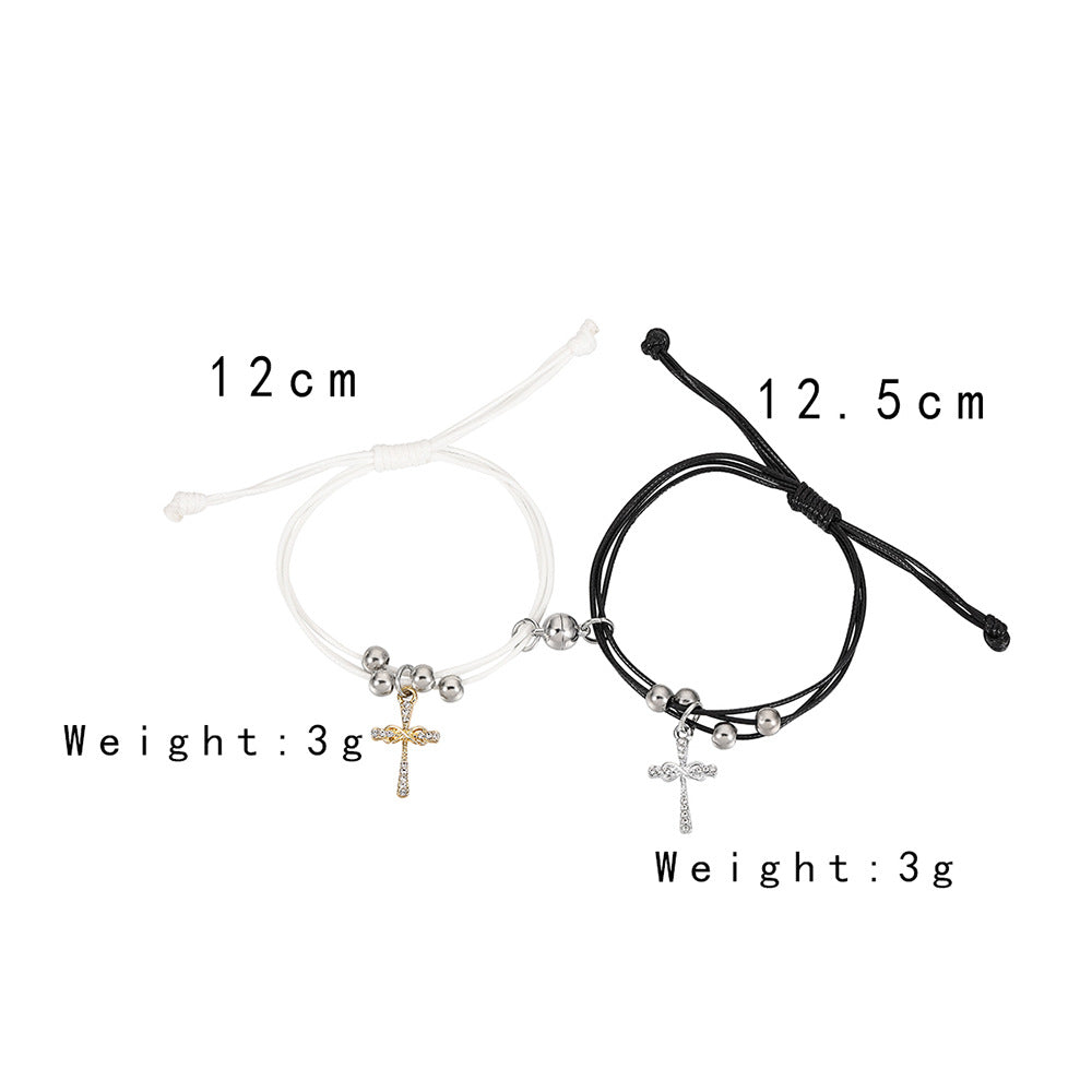 Creative Simple Korean Style Black And White With Couple Bracelets