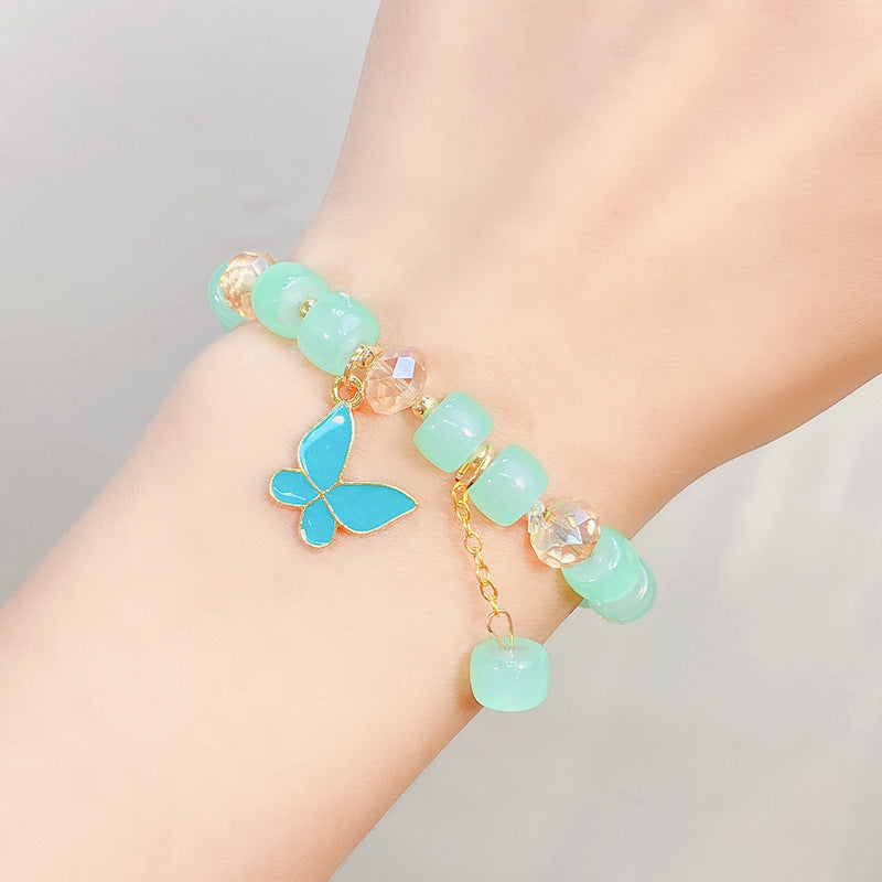 Bracelets de fleurs en cristal de dessin animé de princesse perlée pour enfants