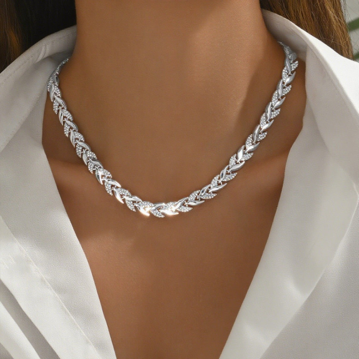 Women's Protection Fishtail Diamond Combination Light Luxury Necklaces