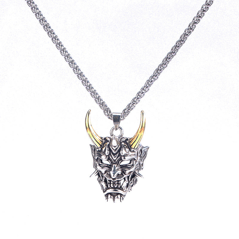 Men's Ghost Mask Pendant Trendy Hip Hop Ruffle Handsome Necklaces