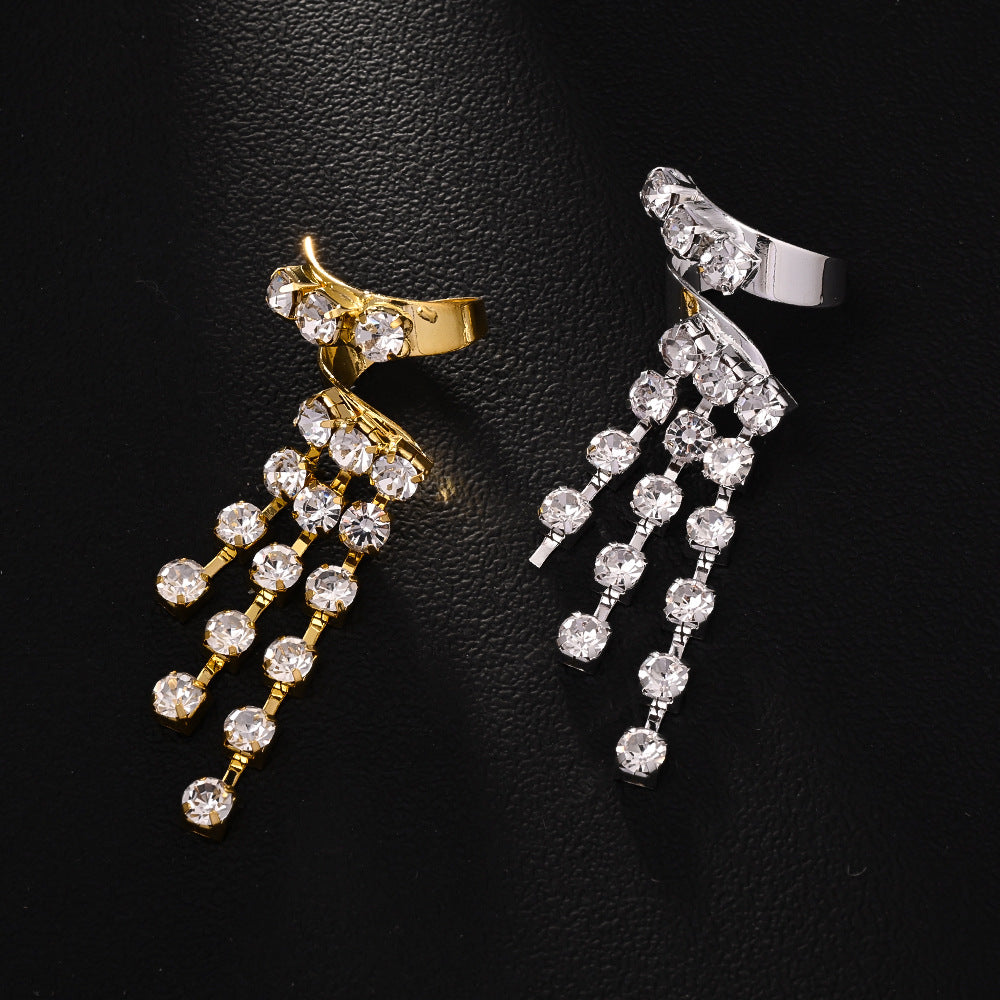 Women's Tassel Opening Adjustable Rhinestone Temperament Ring