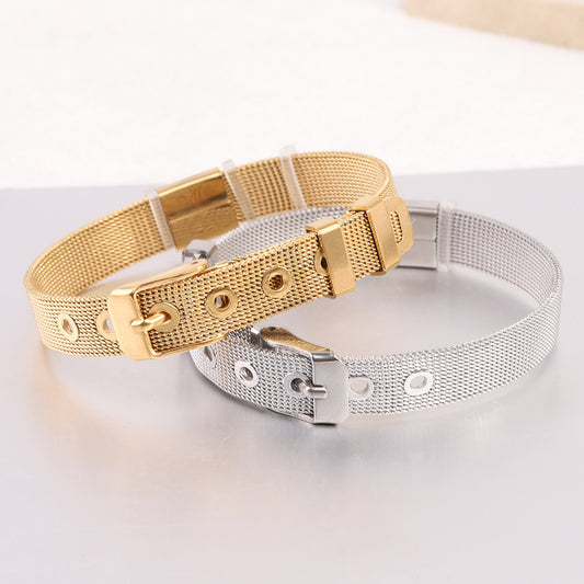 Bracelet de montre de mode, ceinture, bracelets en acier inoxydable de personnalité