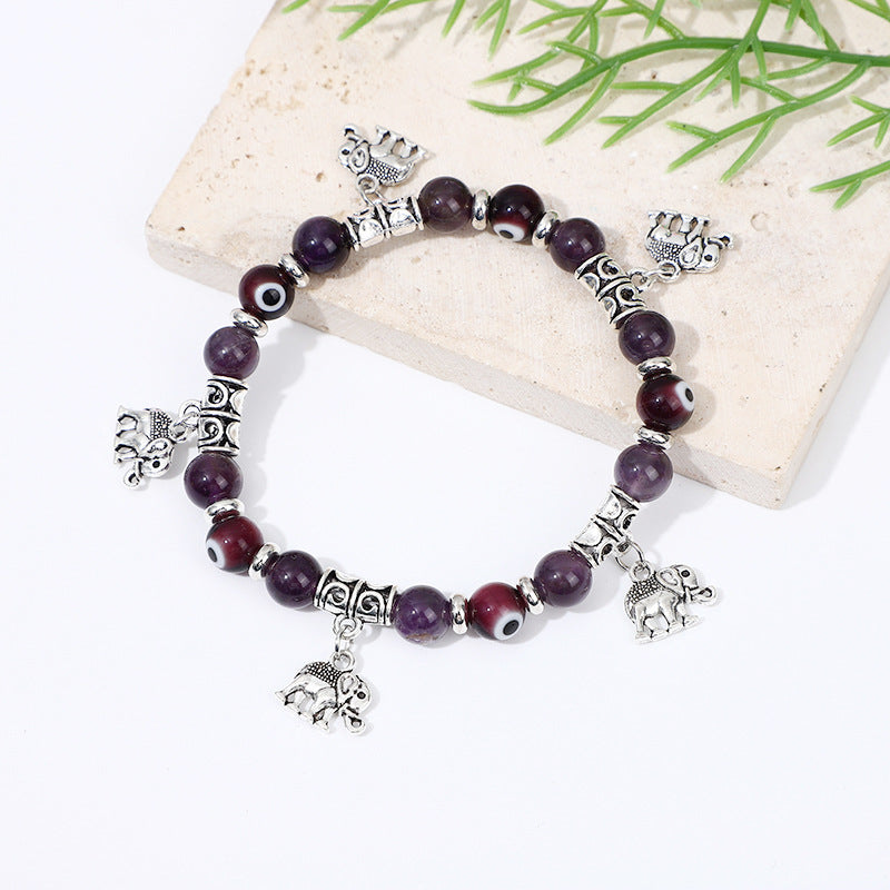 Glass Bead Devil's Eye Natural Stone Bracelets