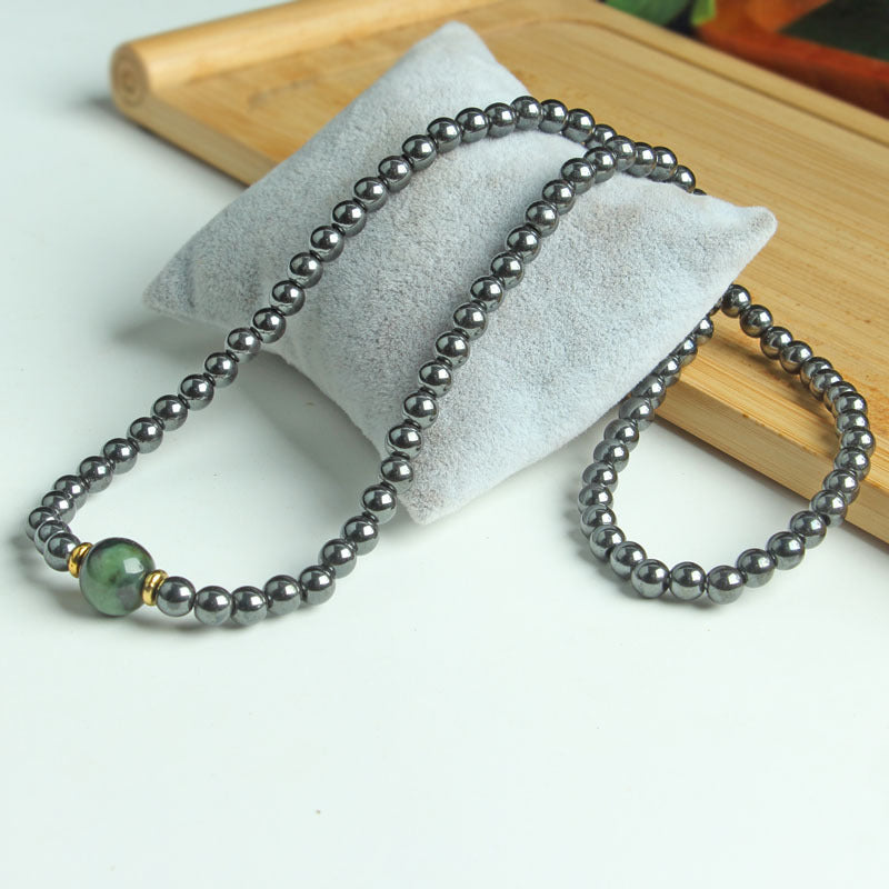 Versatile Glamorous Magnet Sweater Chain Hematite Bracelet