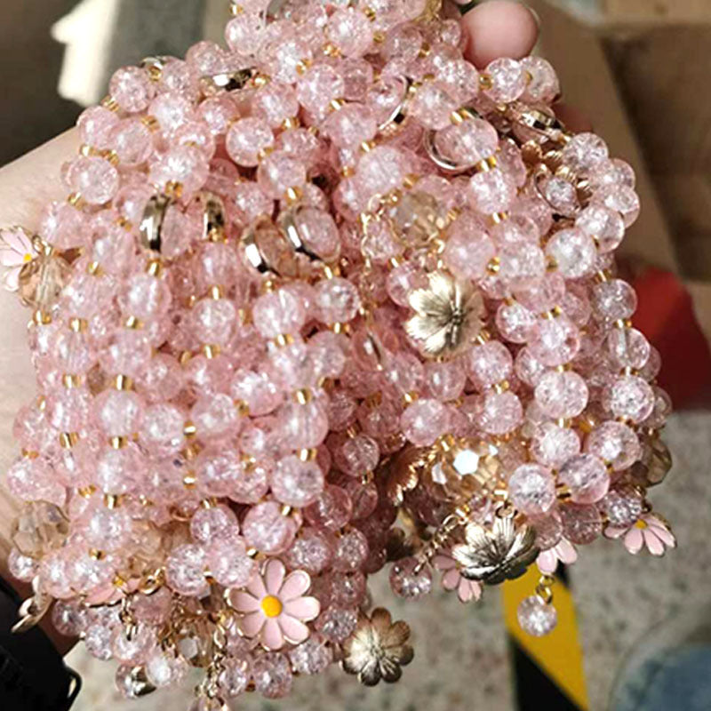 Bracelets féminins de copines de tournesol en cristal de fleur explosive