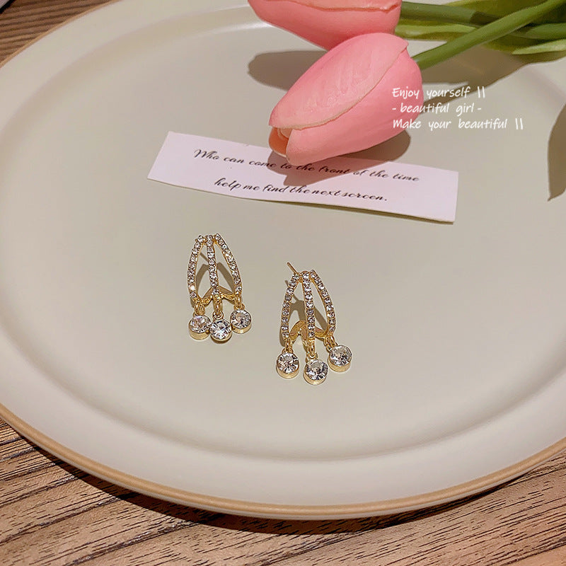 Boucles D'oreilles Femme Aiguille Fine Personnalisées Gracieuses Et Sauvages