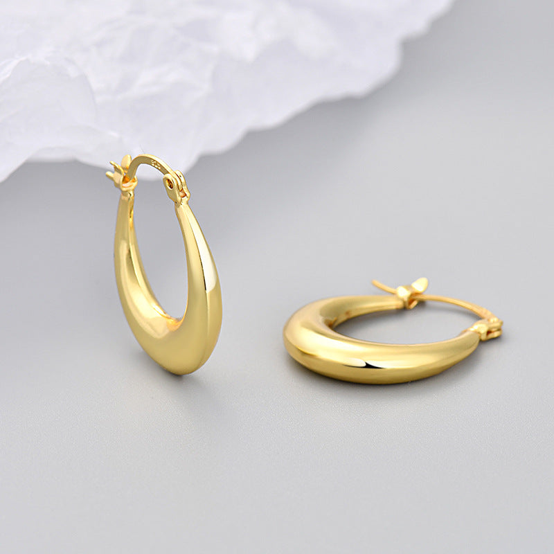 Personality Round Graceful Geometric Large Retro High-grade Earrings