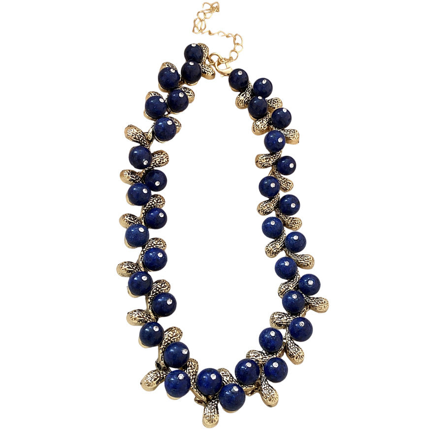 Women's Drop Flower Ear Fashion Vintage Court Style Jewelry Set