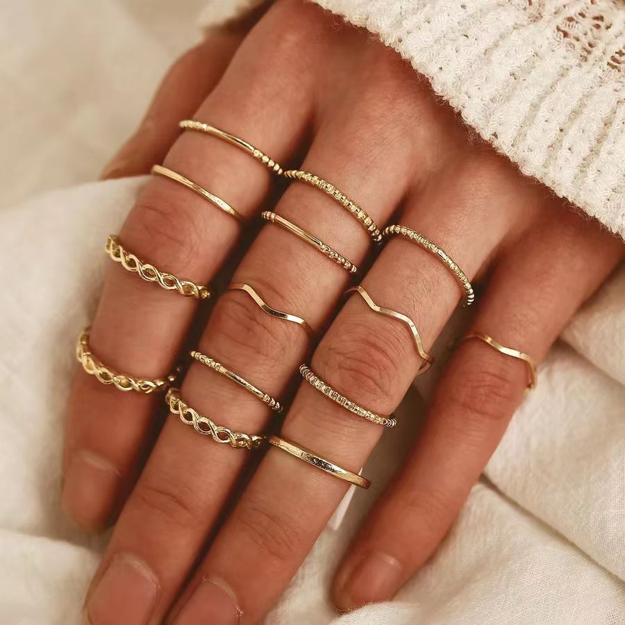 Clearance Vintage Creative Heart Hollow Butterfly Rings