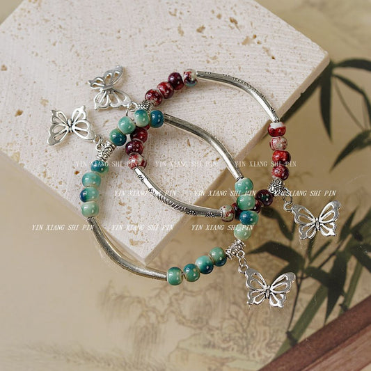 Handmade Ceramic Mori Style Female Ethnic Bracelets