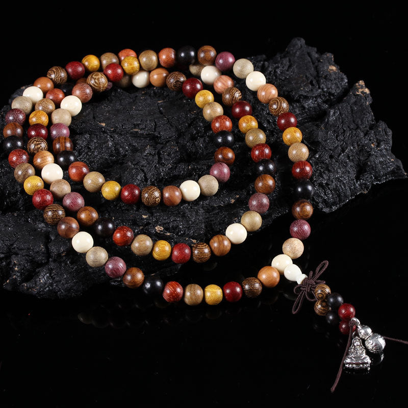 Women's Wooden Beaded Beads Rosary Rosewood Door Frame Yellow Pear Bracelets