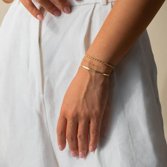 Ensembles d'allumettes géométriques en métal pour femmes, bracelets plaqués cuivre