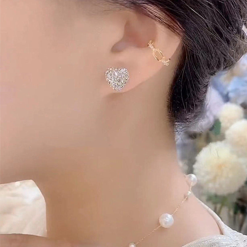 Bijoux coeur aimant un style pour boucles d'oreilles avancées élégantes en perles