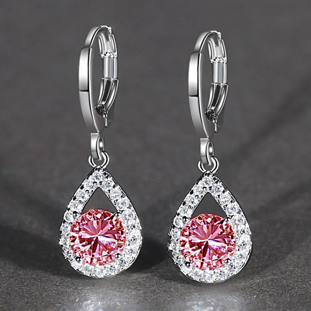 Tears Full Diamond Water Drop Ear Earrings