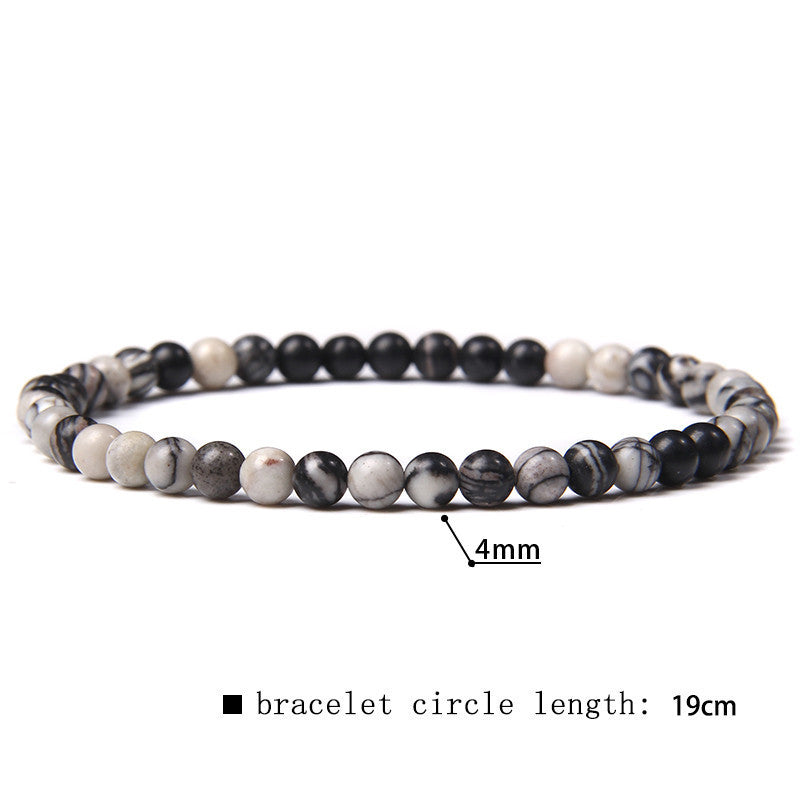 Women's Natural Stone Mini Energy Glossy Beads Bracelets