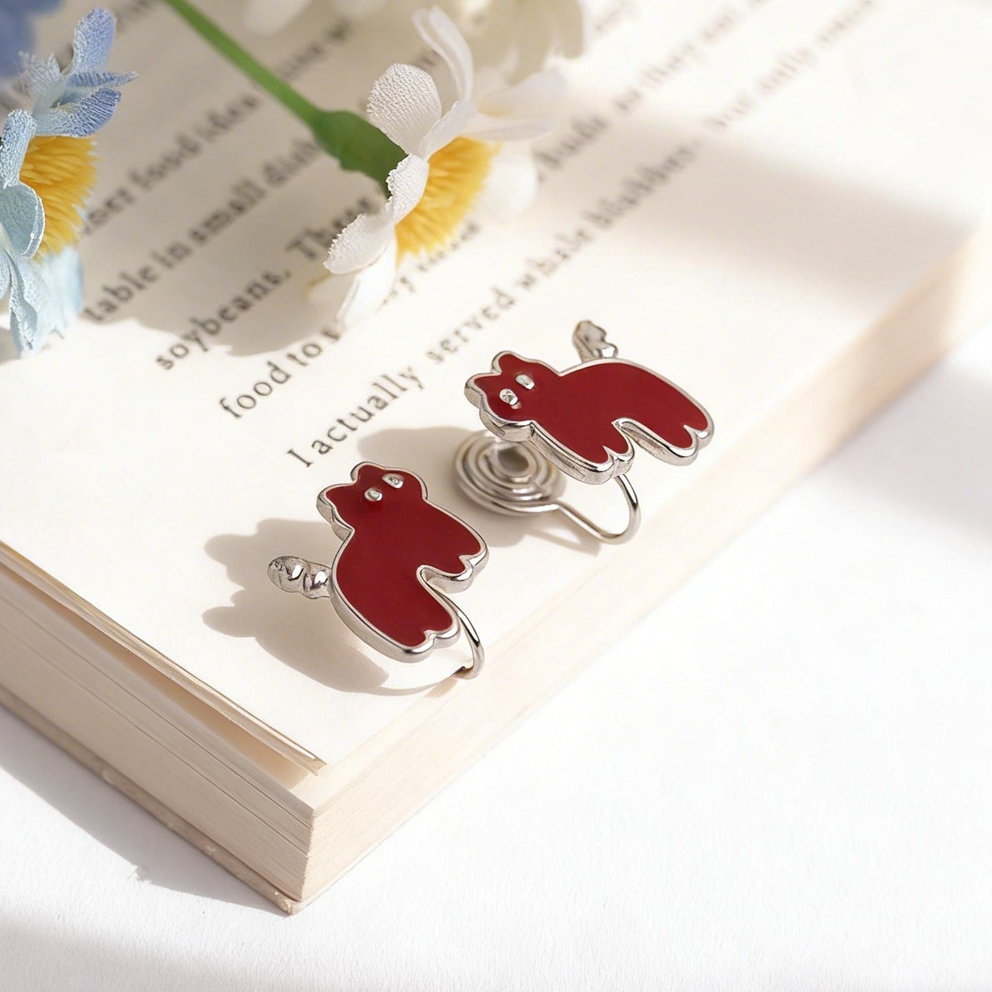 Children's Fun Soft Adorable Kitten Mosquito Coil Red Ear Clip
