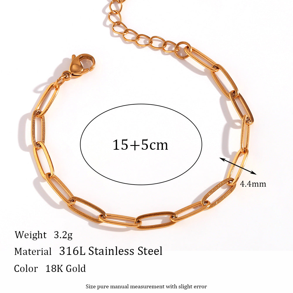 Women's Simple Fashion Personality Titanium Steel Choker Bracelets