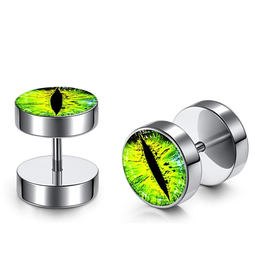 Men's Steel Barbell Fashion Dumbbell Black Street Hipster Korean Style Rings