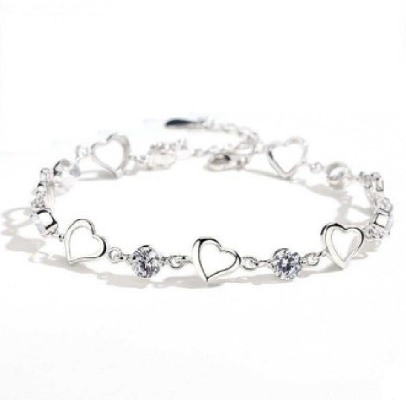 Bijoux cristal Zircon améthyste coeur femme Bracelets