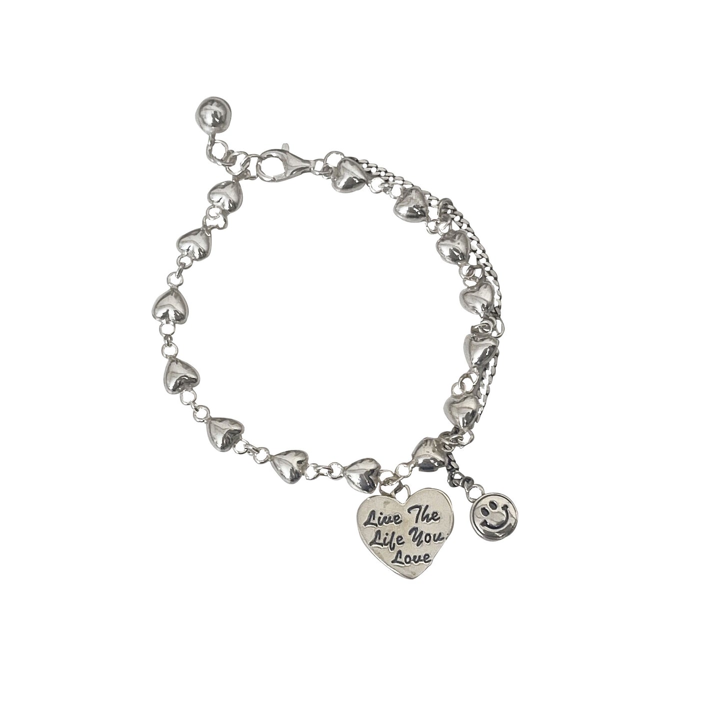 Women's Sterling Small Heart Affordable Luxury Style Bracelets