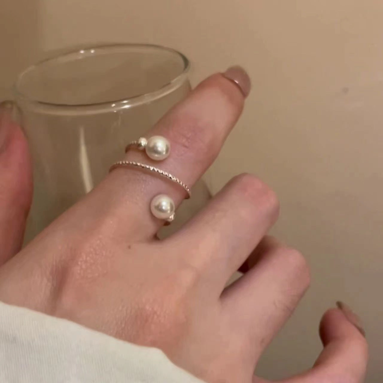 Opening Adjustable Female Light Luxury Minority Design Ring