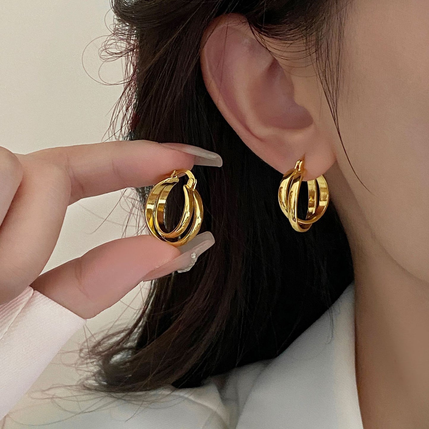 Arc Female Personality Fashion Simple Ear Earrings