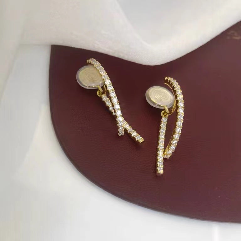 Women's High-grade Fashion Earless Fashionable Exquisite Micro Inlaid Zircon Mosquito Ear Clip