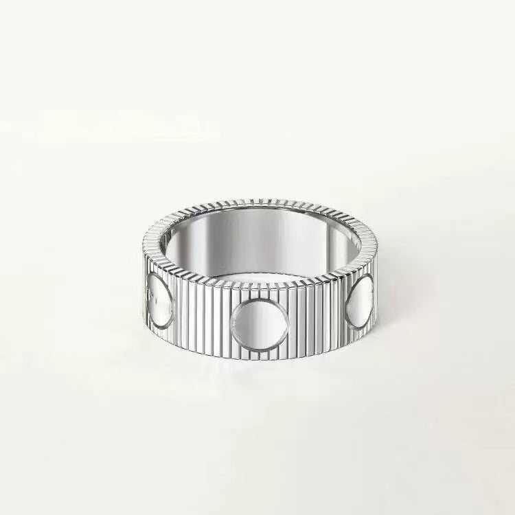 Online Store V Gold Thick Rose Plated Ring