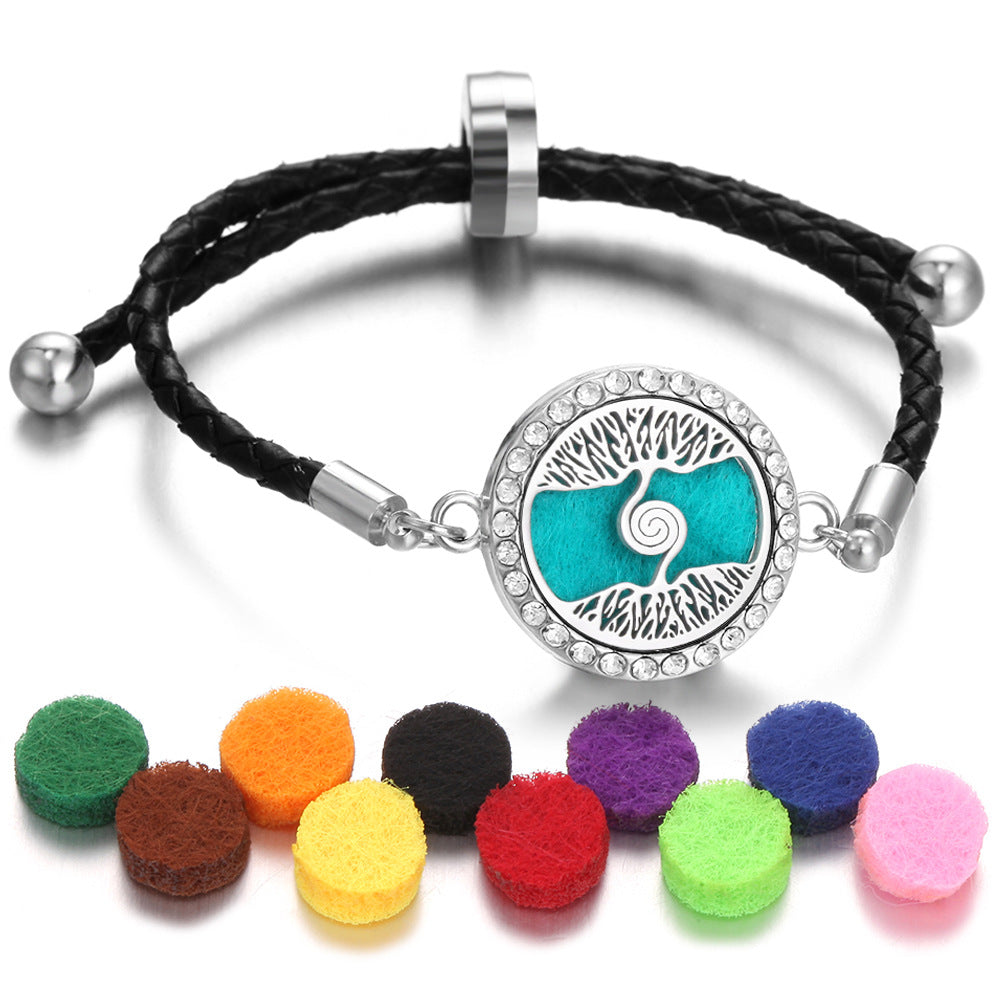 Leather Thread Perfume Diffuser Summer Braid Bracelet