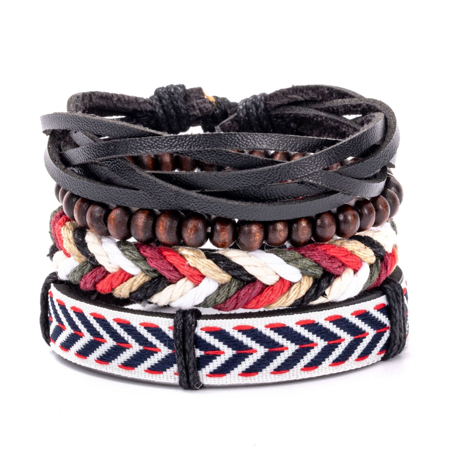 Women's Bohemian Style Ethnic Colorful Beaded Woven Bracelets