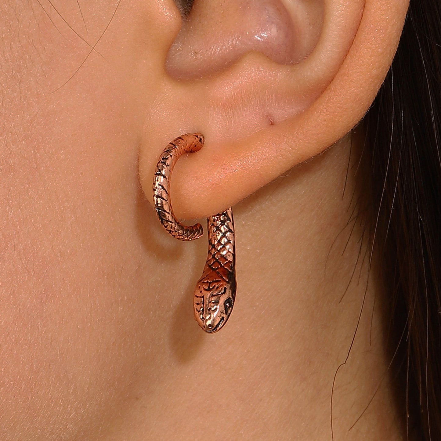 Exaggerated Snake-shaped Female Style Retro Design Earrings