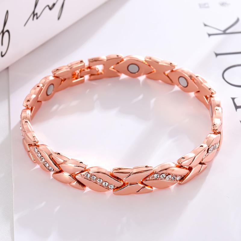 Women's & Men's Leaf Inlaid Rhinestone Outdoor Fashion Detachable Bracelet