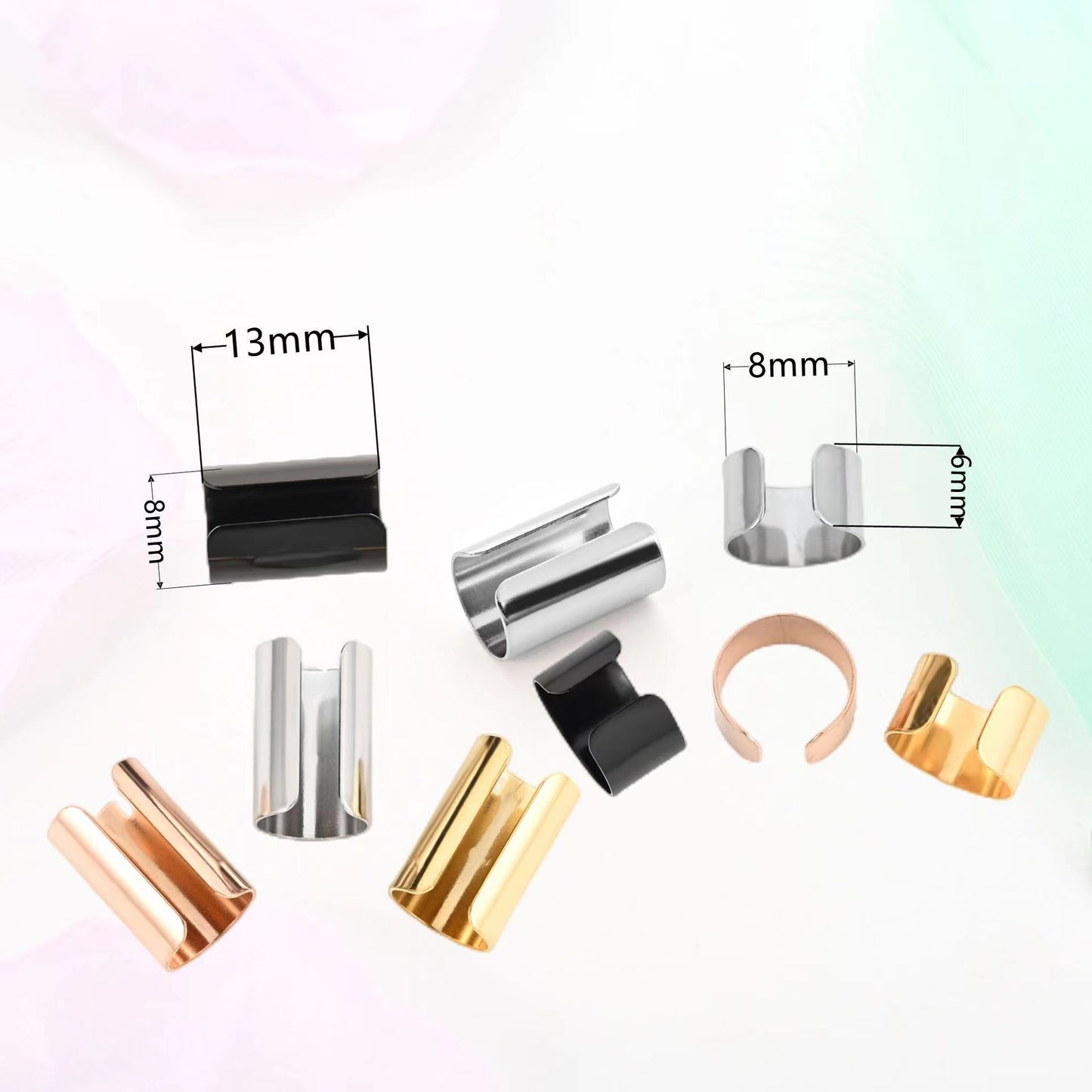 Fashion Stainless Steel Type Flat Spring Titanium Ear Clip