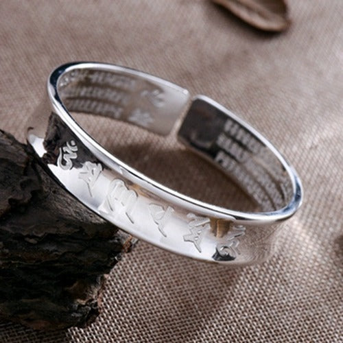 Women's Solid Open-end Polished Imperial Concubine Heart Sutra To Give Mom Bracelets