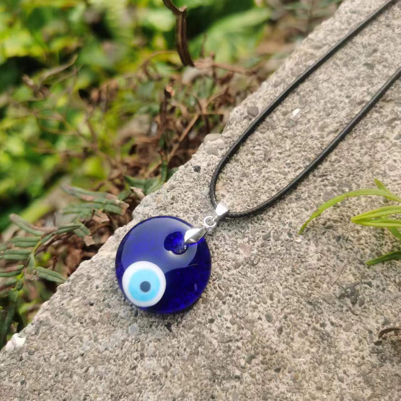 Black Rope Turkish Blue Eye Exquisite Necklace
