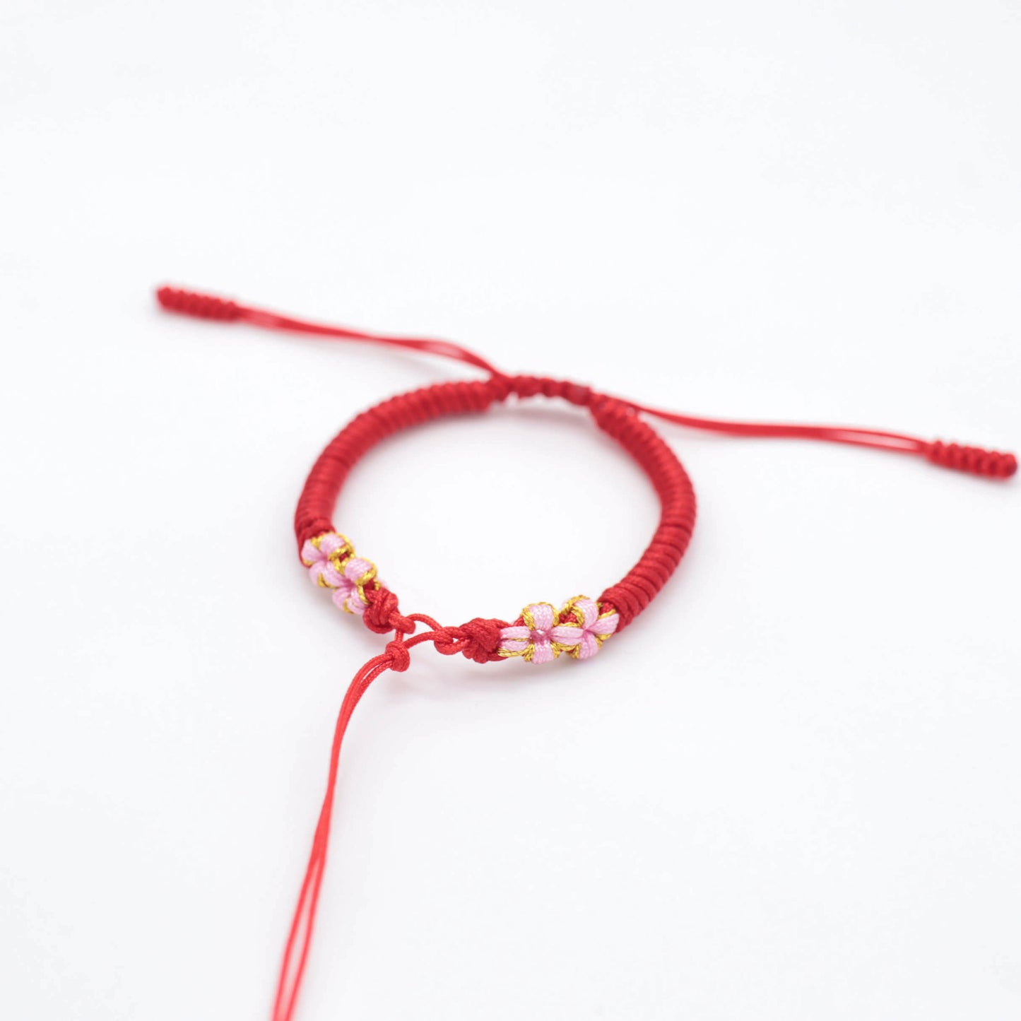 Knot Hand-woven Peach Blossom Carrying Strap Wearable Transfer Beads Bracelets