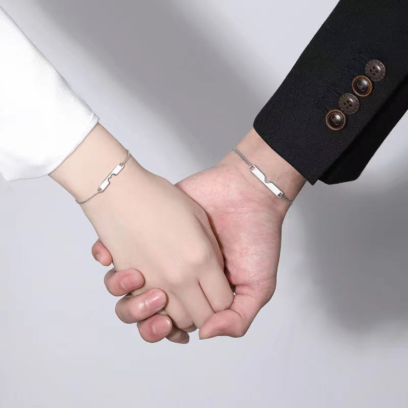 Glossy Can Carve-Schriftzug für Freundin-Valentinstag-Armbänder