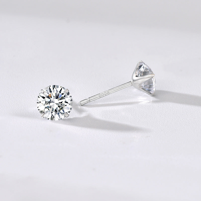Fashion Zircon Twee Birthday Sier Sterling Earrings