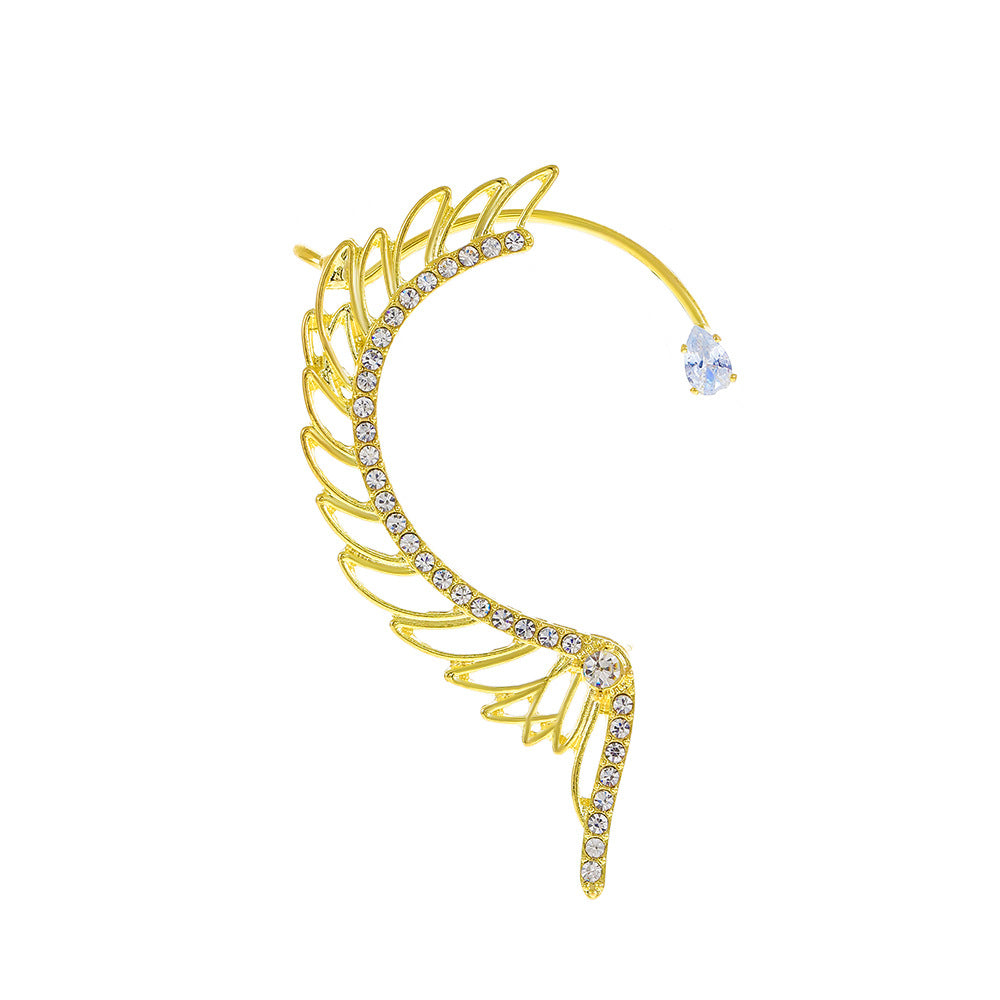 Diamond Butterfly Female Fashion Exaggerated Wings Ear Clip