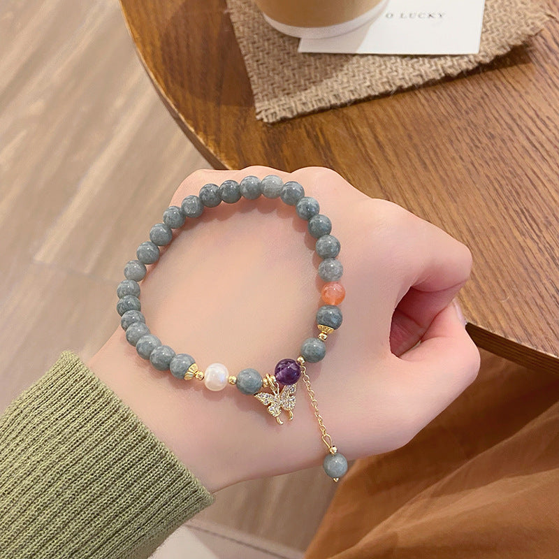 Artistic Retro Chinese Ethnic Style Jade Bracelets