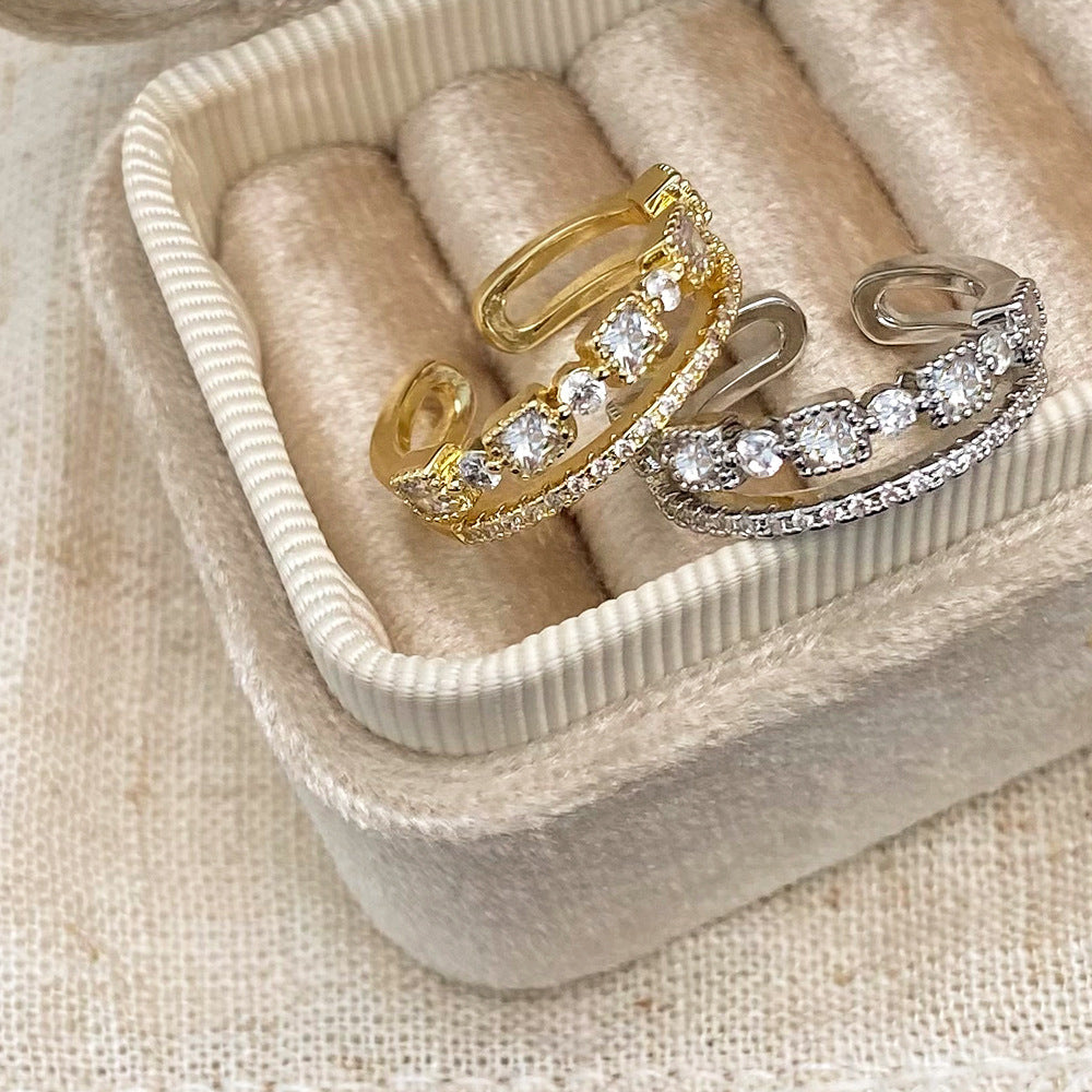 Women's Simple Light Luxury Trendy Open Couple Little Finger Fashionable Rings