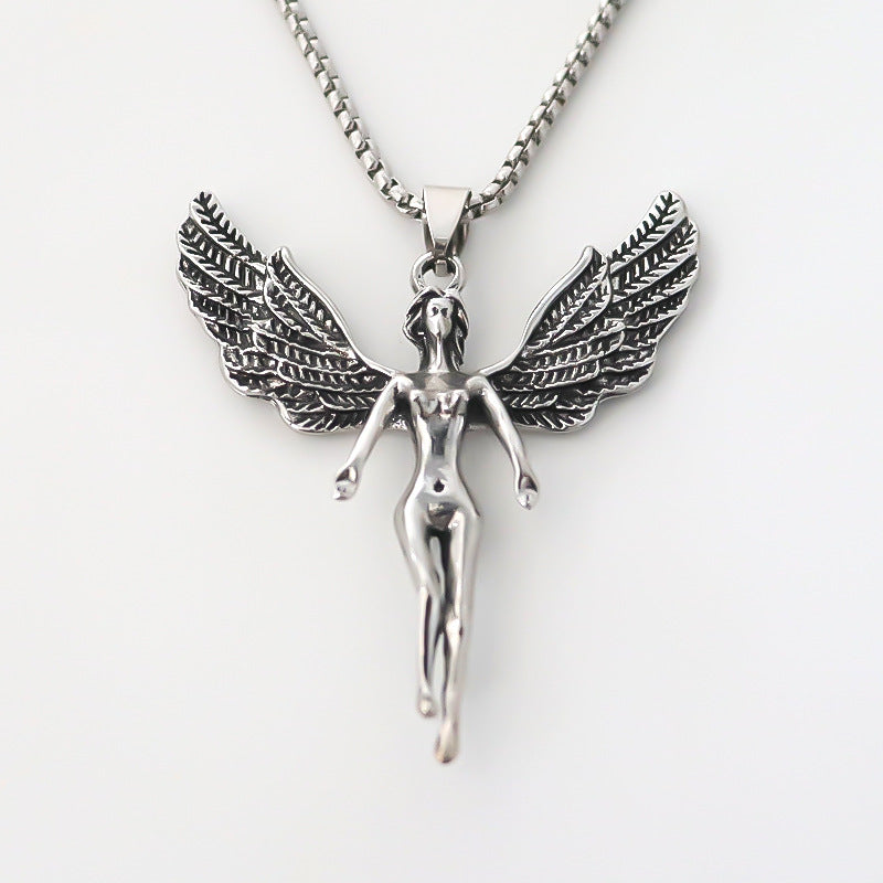 Fashion Creative Angel Wings Pendant High Necklaces