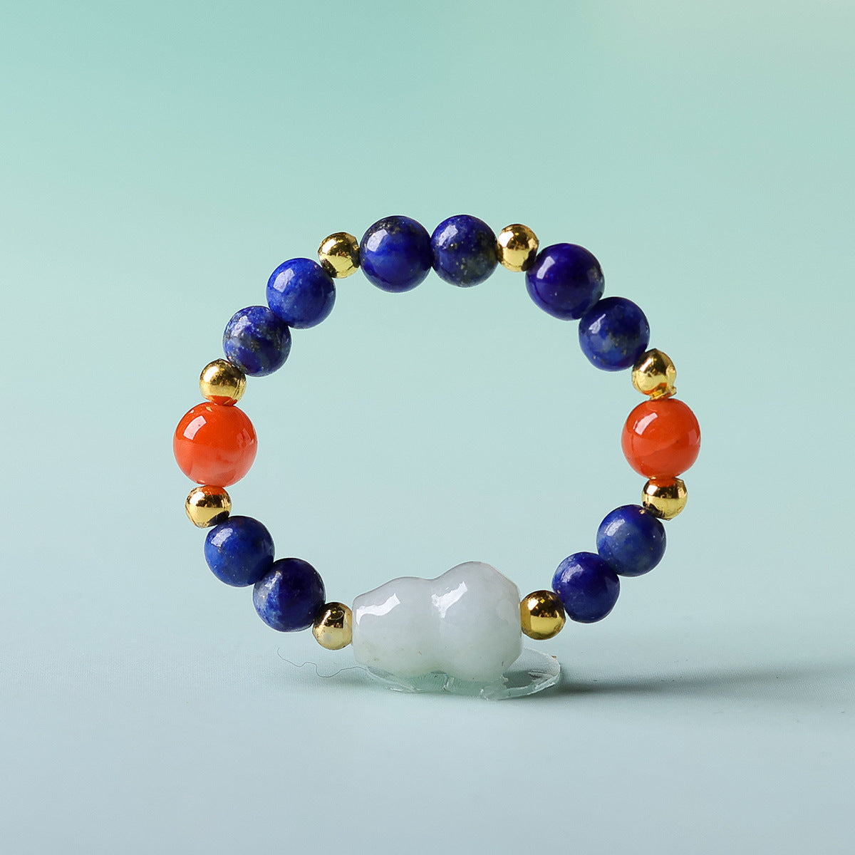 Red Agate Jade Gourd Crafts Chinese Rings