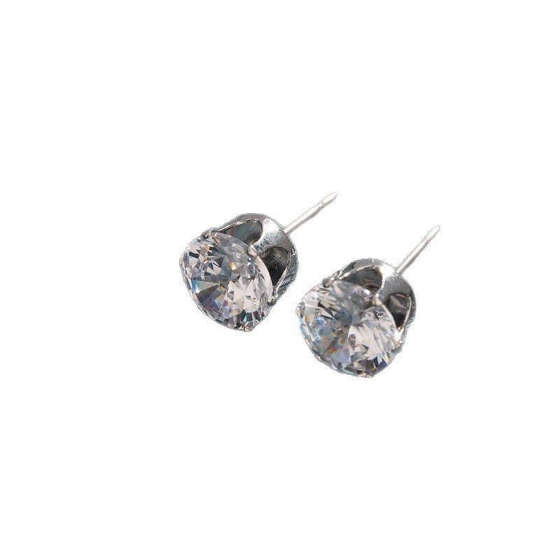 Women's Zircon Flash Classic Simple Fashion Ear Stud Earrings