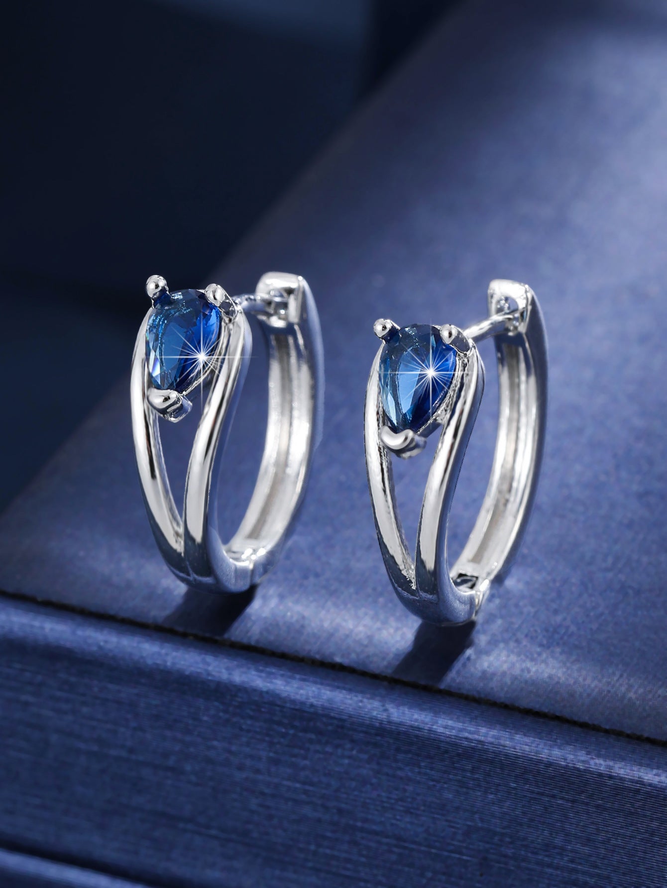 Women's Water Drop Double Twist Ear Clip Commuter Date Daily Match Earrings